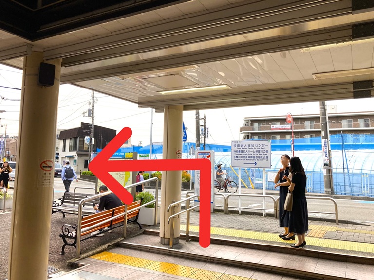 中野島駅の改札を出たところ
